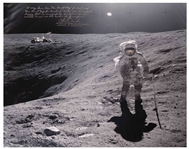 Charlie Duke Signed 20 x 16 Lunar Photo -- It may have been one small step for Neil...I was just happy that we successfully landed our lunar module Orion...